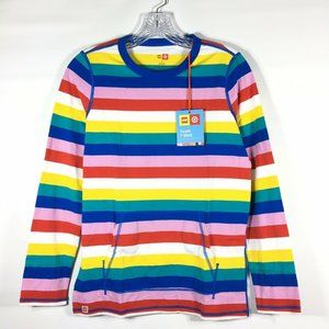 ✅Lego X Target Kids Adaptive Striped Long Sleeve T-Shirt With Front Pocket Large